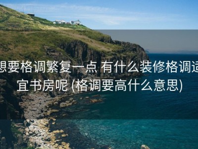 想要格调繁复一点 有什么装修格调适宜书房呢 (格调要高什么意思)