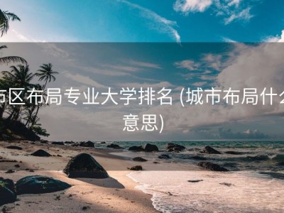 市区布局专业大学排名 (城市布局什么意思)