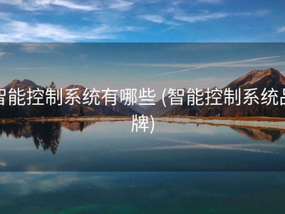 智能控制系统有哪些 (智能控制系统品牌)