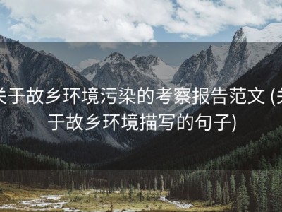 关于故乡环境污染的考察报告范文 (关于故乡环境描写的句子)
