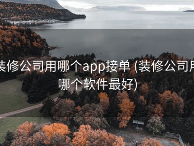 装修公司用哪个app接单 (装修公司用哪个软件最好)