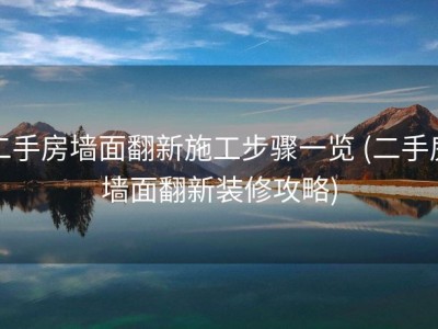 二手房墙面翻新施工步骤一览 (二手房墙面翻新装修攻略)