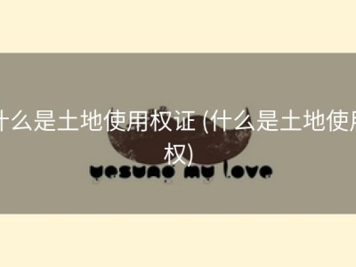 什么是土地使用权证 (什么是土地使用权)