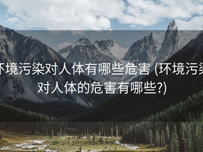 环境污染对人体有哪些危害 (环境污染对人体的危害有哪些?)
