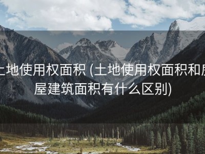 土地使用权面积 (土地使用权面积和房屋建筑面积有什么区别)