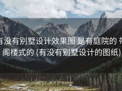 有没有别墅设计效果图 是有庭院的 带阁楼式的 (有没有别墅设计的图纸)