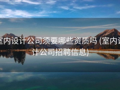室内设计公司须要哪些资质吗 (室内设计公司招聘信息)