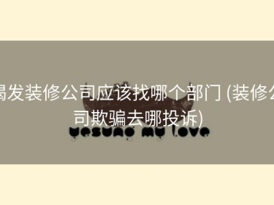揭发装修公司应该找哪个部门 (装修公司欺骗去哪投诉)