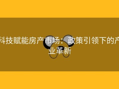 科技赋能房产市场：政策引领下的产业革新