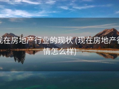 现在房地产行业的现状 (现在房地产行情怎么样)