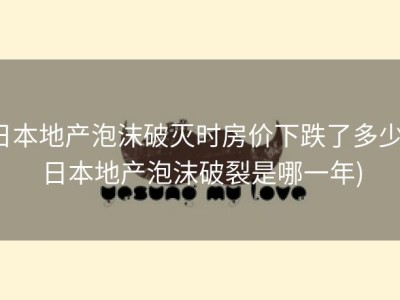日本地产泡沫破灭时房价下跌了多少 (日本地产泡沫破裂是哪一年)