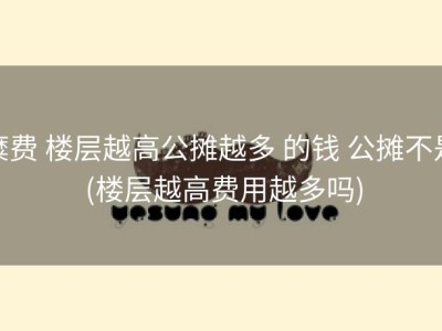 糜费 楼层越高公摊越多 的钱 公摊不是 (楼层越高费用越多吗)