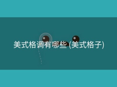 美式格调有哪些 (美式格子)