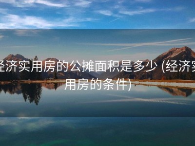 经济实用房的公摊面积是多少 (经济实用房的条件)