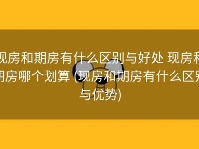 现房和期房有什么区别与好处 现房和期房哪个划算 (现房和期房有什么区别与优势)