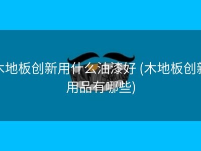 木地板创新用什么油漆好 (木地板创新用品有哪些)