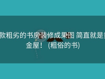 8款粗劣的书房装修成果图 简直就是黄金屋！ (粗俗的书)