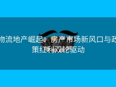 物流地产崛起：房产市场新风口与政策红利双轮驱动