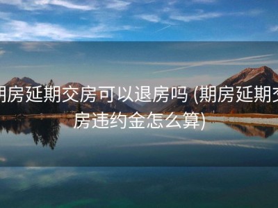 期房延期交房可以退房吗 (期房延期交房违约金怎么算)