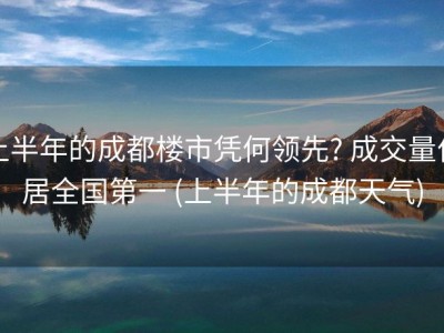 上半年的成都楼市凭何领先? 成交量位居全国第一 (上半年的成都天气)