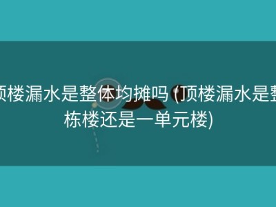 顶楼漏水是整体均摊吗 (顶楼漏水是整栋楼还是一单元楼)