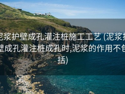 泥浆护壁成孔灌注桩施工工艺 (泥浆护壁成孔灌注桩成孔时,泥浆的作用不包括)