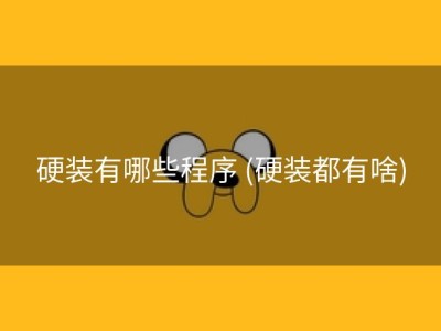 硬装有哪些程序 (硬装都有啥)