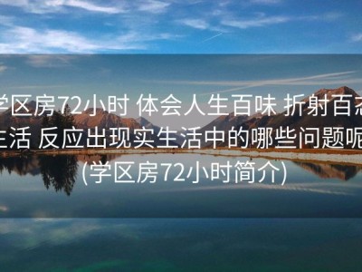 学区房72小时 体会人生百味 折射百态生活 反应出现实生活中的哪些问题呢? (学区房72小时简介)