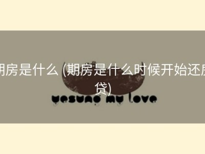 期房是什么 (期房是什么时候开始还房贷)