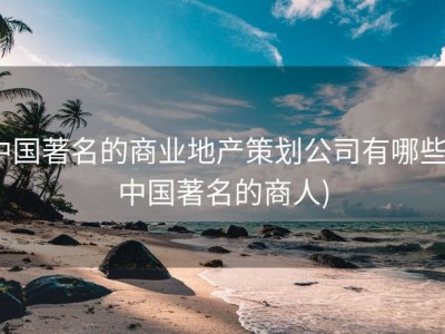 中国著名的商业地产策划公司有哪些 (中国著名的商人)