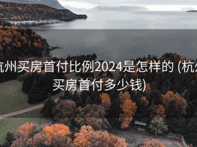 杭州买房首付比例2024是怎样的 (杭州买房首付多少钱)