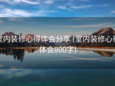 室内装修心得体会分享 (室内装修心得体会800字)