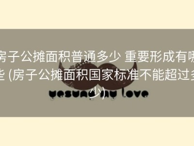 房子公摊面积普通多少 重要形成有哪些 (房子公摊面积国家标准不能超过多少)