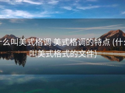 什么叫美式格调 美式格调的特点 (什么叫美式格式的文件)