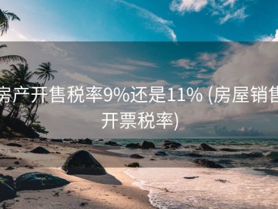 房产开售税率9%还是11% (房屋销售开票税率)