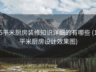15平米厨房装修知识详细的有哪些 (15平米厨房设计效果图)