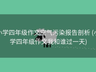 小学四年级作文空气污染报告剖析 (小学四年级作文我和谁过一天)
