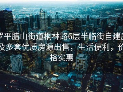 罗平腊山街道桐林路6层半临街自建房及多套优质房源出售，生活便利，价格实惠