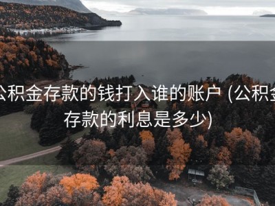 公积金存款的钱打入谁的账户 (公积金存款的利息是多少)