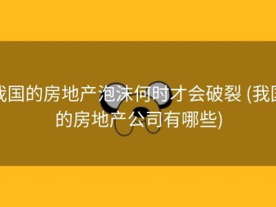 我国的房地产泡沫何时才会破裂 (我国的房地产公司有哪些)