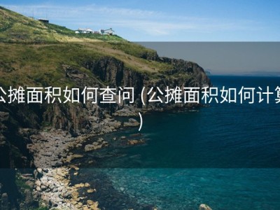 公摊面积如何查问 (公摊面积如何计算)