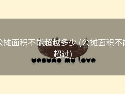 公摊面积不能超越多少 (公摊面积不能超过)