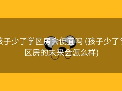孩子少了学区房会便宜吗 (孩子少了学区房的未来会怎么样)