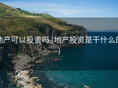 地产可以投资吗 (地产投资是干什么的)