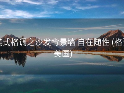 美式格调之沙发背景墙 自在随性 (格调 美国)