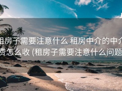 租房子需要注意什么 租房中介的中介费怎么收 (租房子需要注意什么问题)