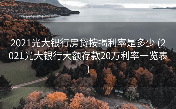 2021光大银行房贷按揭利率是多少 (2021光大银行大额存款20万利率一览表)