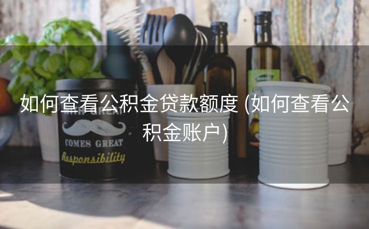 如何查看公积金贷款额度 (如何查看公积金账户)