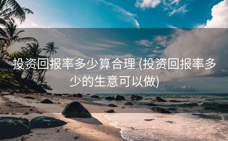 投资回报率多少算合理 (投资回报率多少的生意可以做)