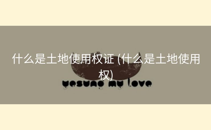 什么是土地使用权证 (什么是土地使用权)